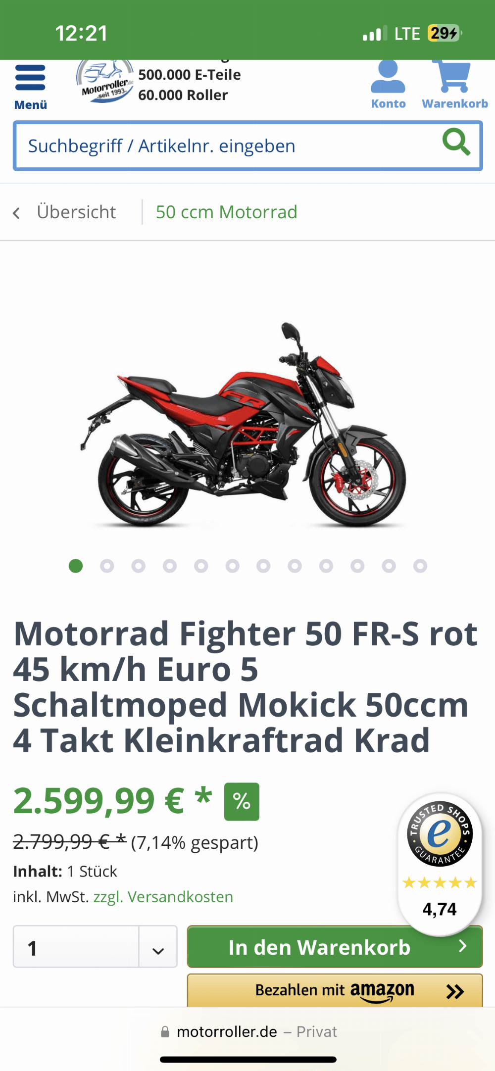 Motorrad verkaufen Andere Fighter R 50 Ankauf